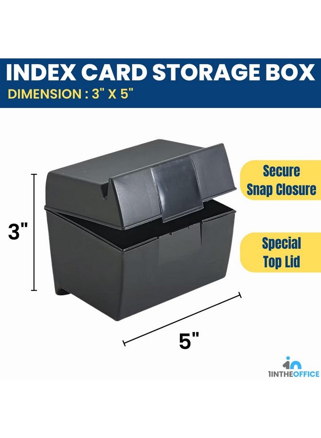 1InTheOffice Index Card Holder 3X5 & 100 Pcs Index Cards Ruled Color Coded Assorted Color Index Cards Storage Box 3X5 (Combo)  - Image 4