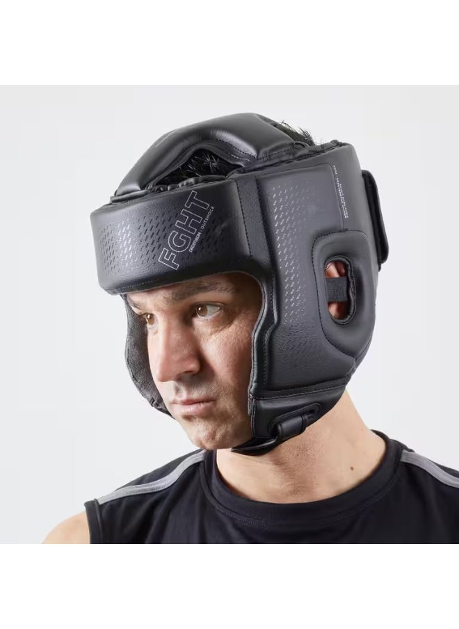 OUTSHOCK Adult Boxing Open Face Headguard 900 - Black  - Image 2