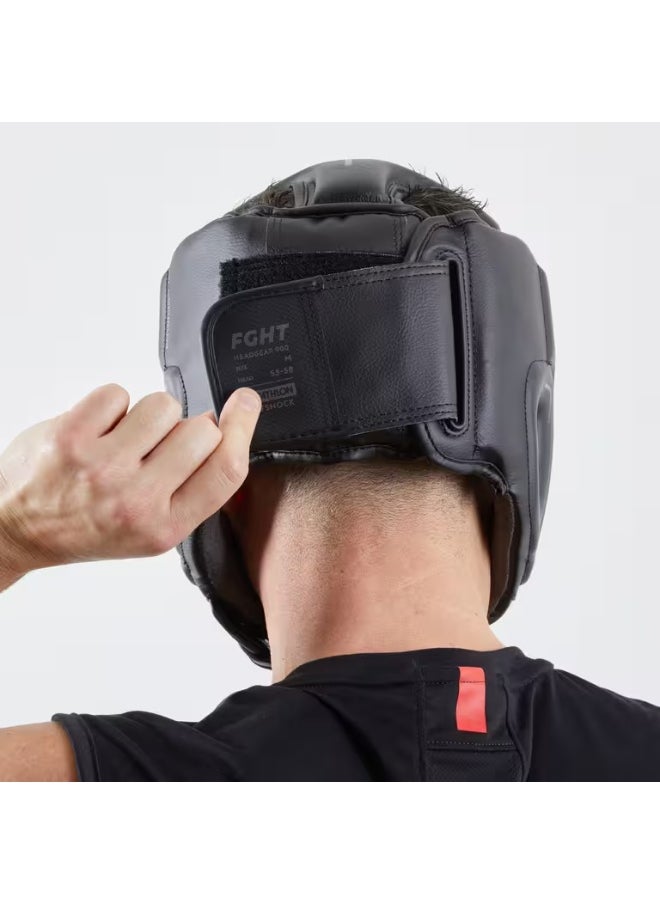 OUTSHOCK Adult Boxing Open Face Headguard 900 - Black  - Image 4
