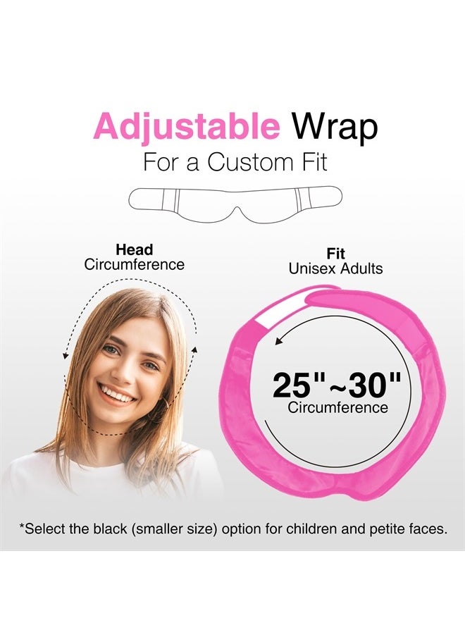 LotFancy Face Ice Pack Wrap with 4 Reusable Hot Cold Therapy Gel Packs, Pain Relief for TMJ, TMD, Chin, Wisdom Teeth, Oral and Facial Surgery, Dental Implants, Pink  - Image 3