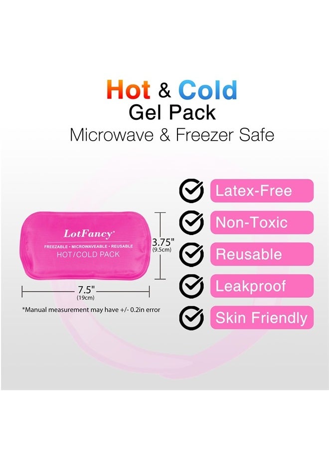 LotFancy Face Ice Pack Wrap with 4 Reusable Hot Cold Therapy Gel Packs, Pain Relief for TMJ, TMD, Chin, Wisdom Teeth, Oral and Facial Surgery, Dental Implants, Pink  - Image 2