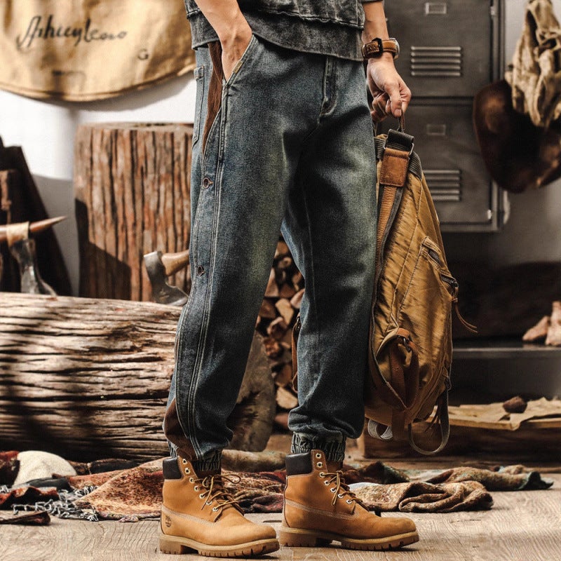 Unisex Classic Denim Jeans Loose Fit Daily Outdoor Wear - Image 3