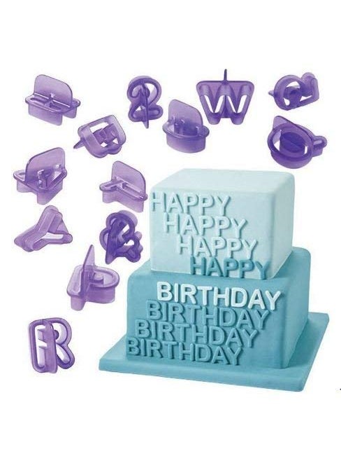 Syga SYGA 40 Pcs Alphanumeric Plastic Cookies Mold Cake Molds Fondant Cake Biscuit Baking Mould Cookie Cutters  - Image 1