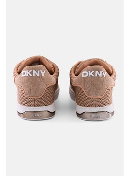 DKNY Women Abeni Knit Lace Up Casual Shoes, Peach  - Image 2