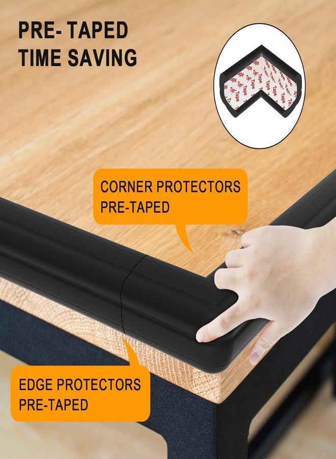 Dekukar Baby Proof Corners and Edges Protector 8.2ft (Large 7.5ft Edge+4 Corner Guard), Fireplace Baby Proofing Bumper, Heavy-Duty Soft NBR Foam Edge Corner Protector for Furniture Table, Childsafe/Pre-Taped - Image 3