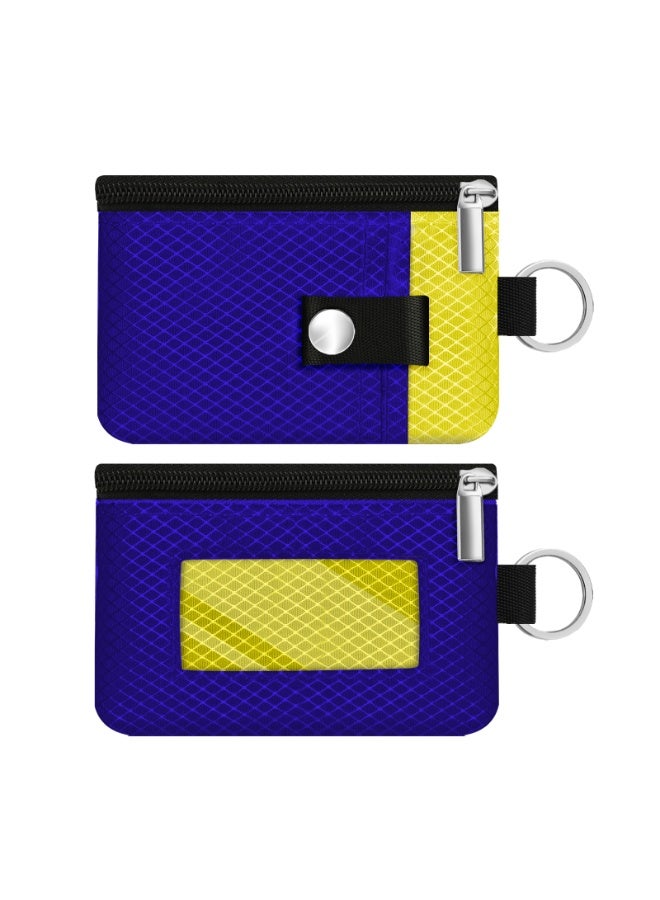 Minimalist RFID Blocking Small Wallet with ID Window,WaterResistant Zip Id Case Wallet with Lanyard Keychain for Cards,Cash,Travel,Women,Men - Image 3