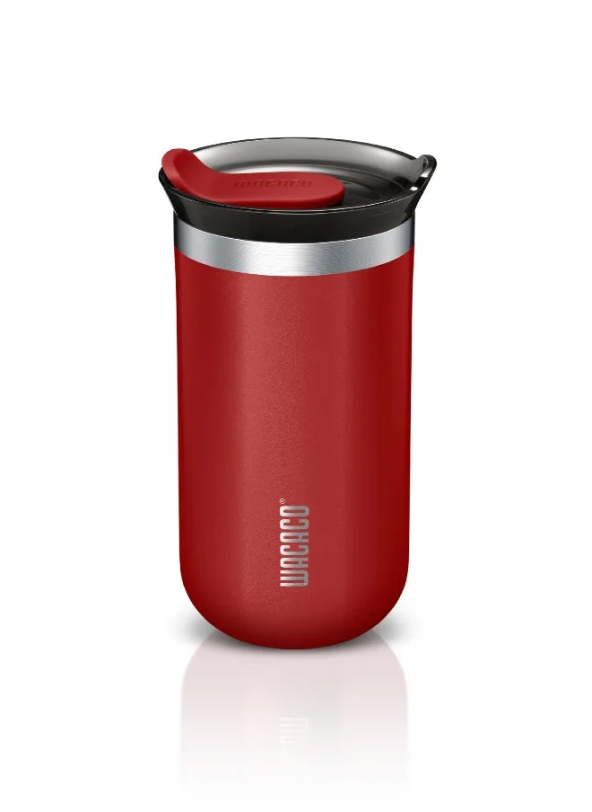 واكاكو OCTAROMA Vacuum Insulated Mug (300ml) - Double Wall Stainless Steel Vacuum Insulated Coffee Travel Mug with Leakproof Drinking Lid - Red