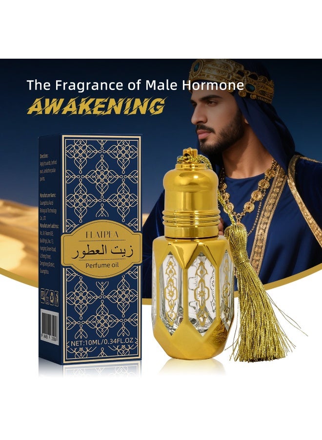 زيت عطري رجالي عربي برائحة الزهور والفواكه والأخشاب، خالٍ من الكحول، يدوم طويلاً، سهل الحمل ومنعش - Image 1