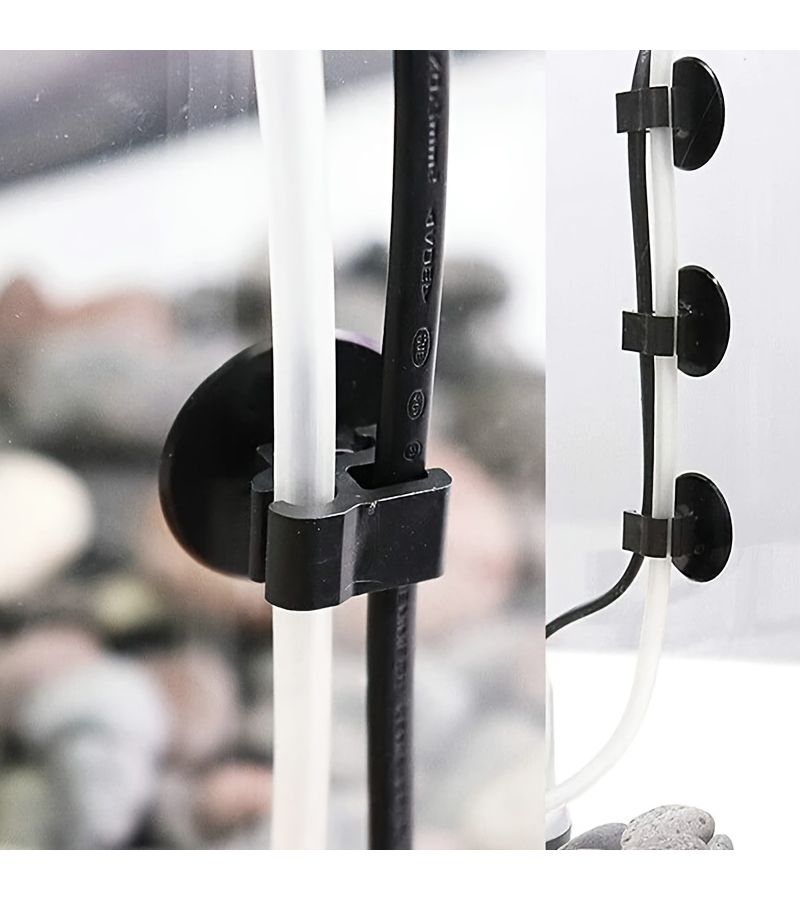 10pcs Aquarium Suction Cup Clips For Fish Tank Tube Hose Power Cord Holder - Image 1