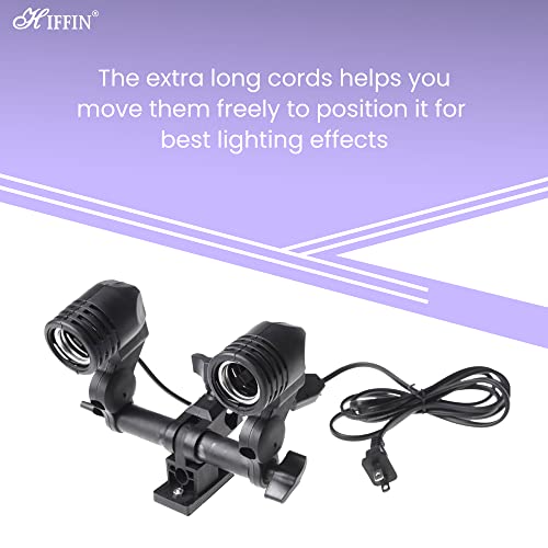 HIFFIN Branded E27 Double Light Socket with Light Stand Swivel Mount & Umbrella Holder for Photography, Film, & Video Studio - Image 5