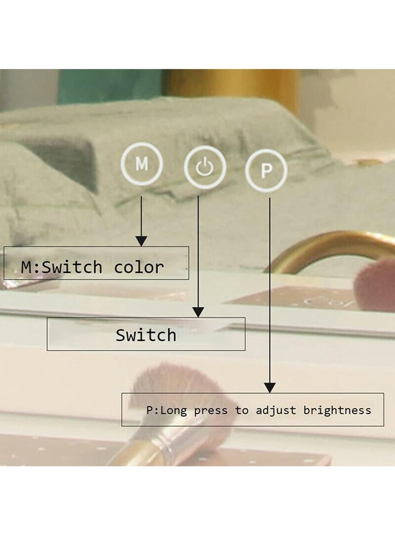 Lighted Vanity Mirror With Lights 14 Dimmable Led Bulbs And Touch Control Design - Image 4