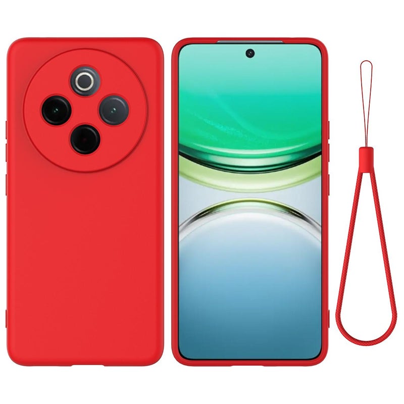 BURAQ Case Cover For vivo Y300 Pro+ / iQOO Z10 Solid Color Liquid Silicone Dropproof Full Coverage Phone Case(Red) - Image 1