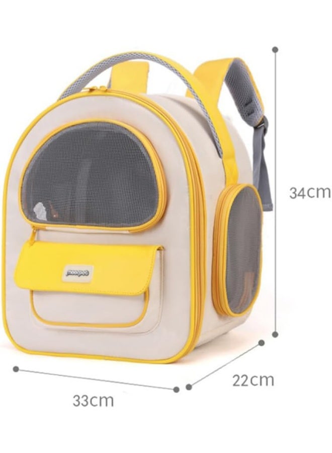 Meetion Transparent Pet Carrier Backpack for Cats Outdoor Travel Breathable Portable Pet Bag Pet Supplies,Brown - Image 3