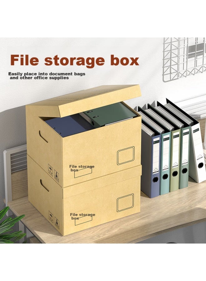 Jin Longxing File Storage Box, Document Organizer, Accounting Voucher Box, Book Storage Box, Paper Storage Box, File Sorting Box, Storage Container - Image 1