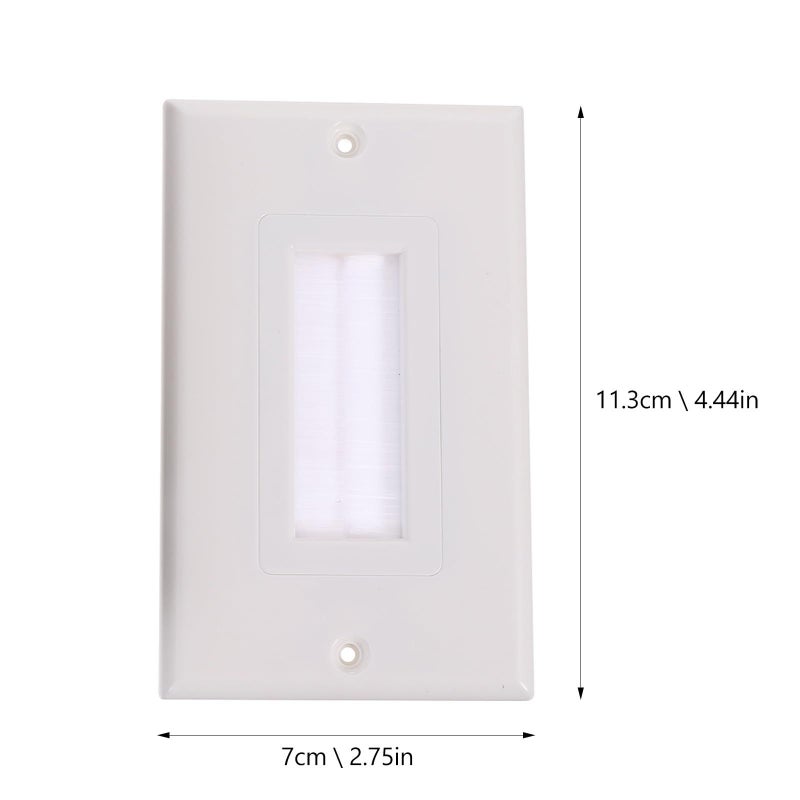 6 Pack Low Voltage Brush Wall Plates with Mounting Brackets Cable Pass Through - Image 3