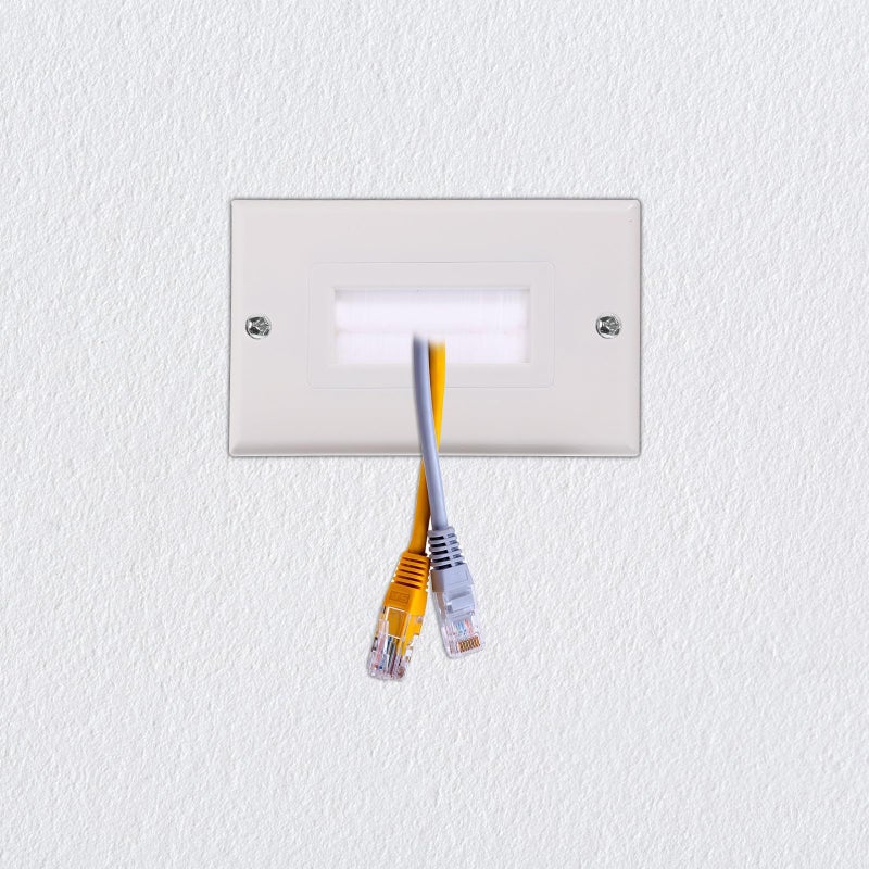 6 Pack Low Voltage Brush Wall Plates with Mounting Brackets Cable Pass Through - Image 4