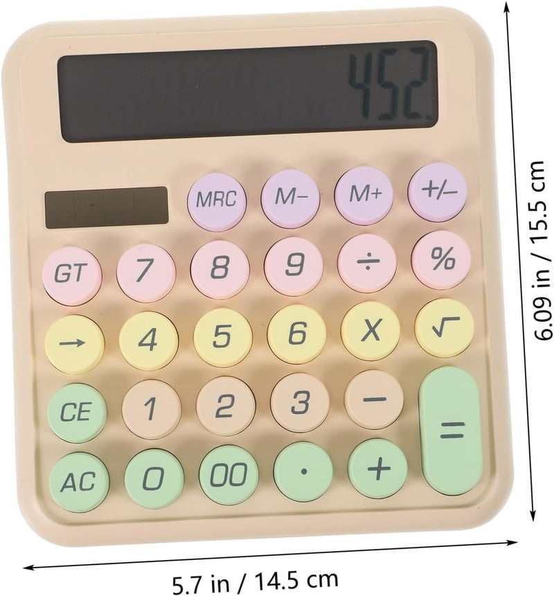 DOITOOL Portable Mechanical Calculator for Students and Office Small Cute Design with Display Lightweight and Convenient for Study and Work Efficiency - Image 2