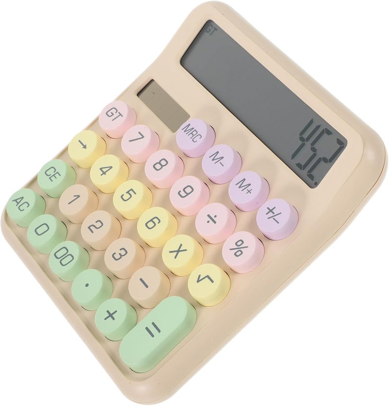 DOITOOL Portable Mechanical Calculator for Students and Office Small Cute Design with Display Lightweight and Convenient for Study and Work Efficiency - Image 1