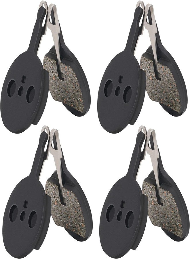 CYBIC Bicycle Disc Brake Pads, Black with Metallic Compound, 4 Sets with Installation Clips, Compatible with Mountain and Road Bikes - Image 3
