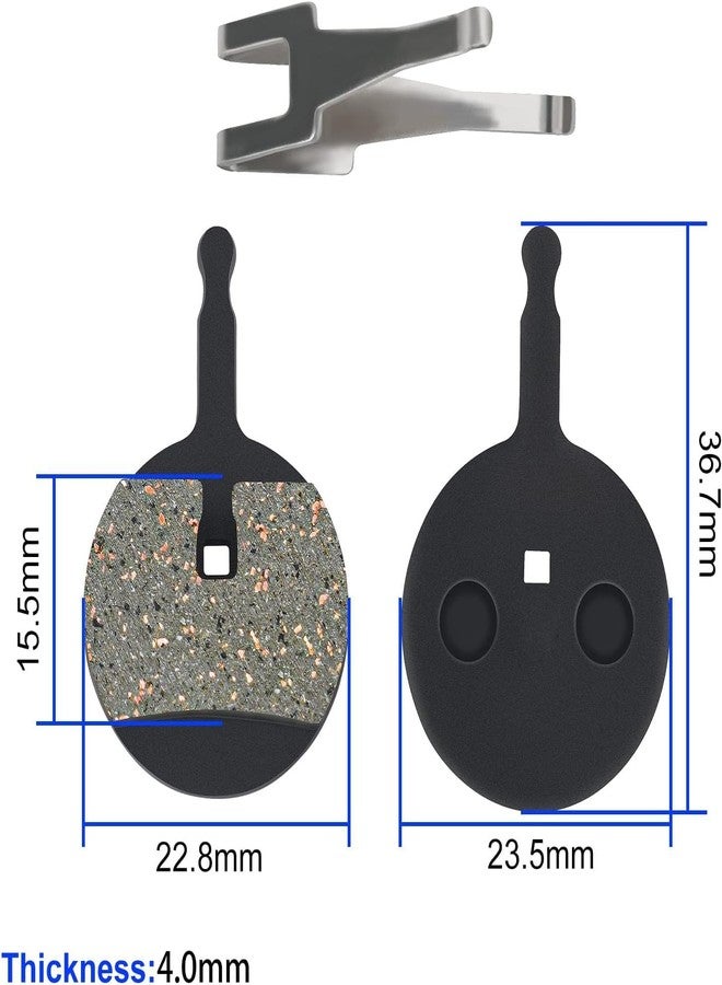 CYBIC Bicycle Disc Brake Pads, Black with Metallic Compound, 4 Sets with Installation Clips, Compatible with Mountain and Road Bikes - Image 4