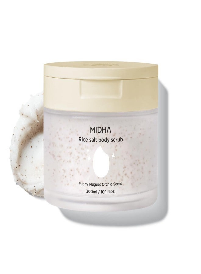 MIDHA RICE SALT BODY SCRUB, 1.69fl.oz/50ml, Gentle Exfoliating Body Polish with Rice Bran & Natural Salt, Nourishing & Hydrating Korean Rice Body Scrub, Rice Bran & Apricot Seed Exfoliating Body Scrub - Image 1