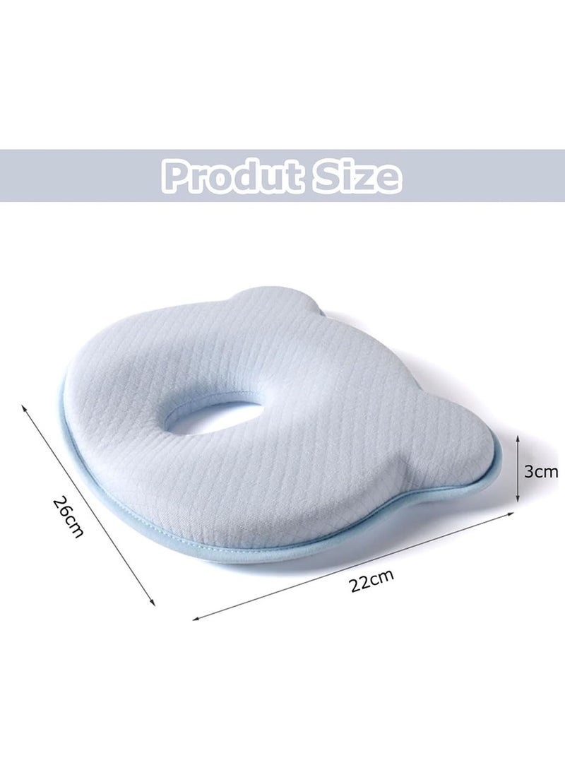 MarlaMall Baby Pillow, Baby Shaping Pillow, Baby Memory Foam Pillow, Soft and Breathable Newborn Pillow, Washable Baby Pillow Neck Support, Prevent Flat Head Baby Head Shaping Pillow Great for 0-12 Months Infant - Image 2
