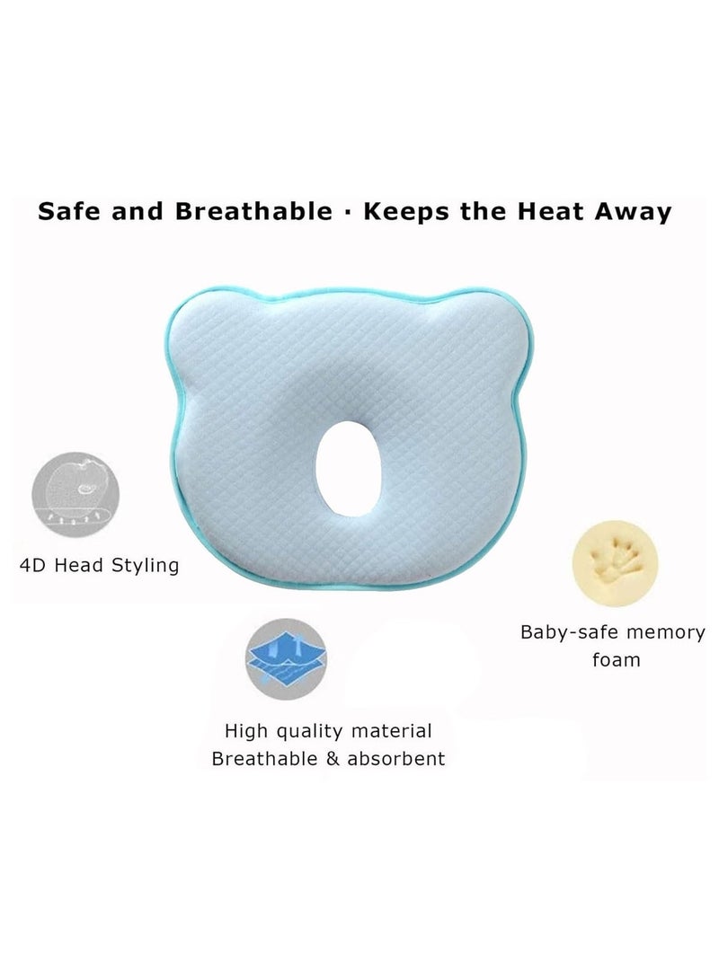 MarlaMall Baby Pillow, Baby Shaping Pillow, Baby Memory Foam Pillow, Soft and Breathable Newborn Pillow, Washable Baby Pillow Neck Support, Prevent Flat Head Baby Head Shaping Pillow Great for 0-12 Months Infant - Image 3