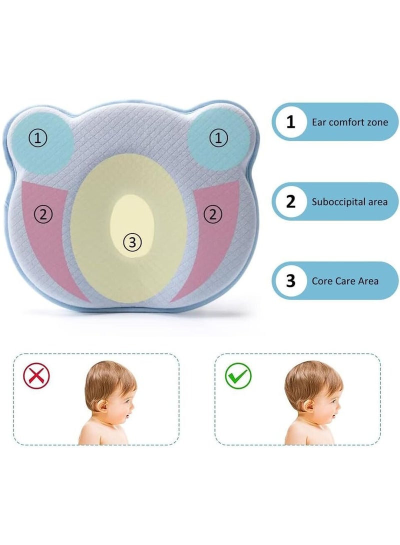 MarlaMall Baby Pillow, Baby Shaping Pillow, Baby Memory Foam Pillow, Soft and Breathable Newborn Pillow, Washable Baby Pillow Neck Support, Prevent Flat Head Baby Head Shaping Pillow Great for 0-12 Months Infant - Image 5