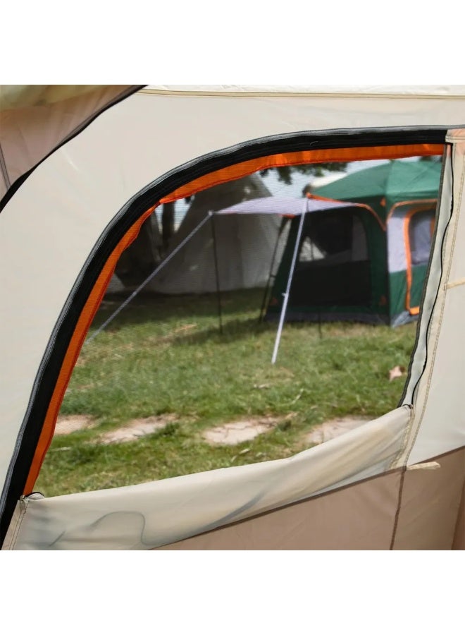 توبيز خيمة توبي الجديدة للتخييم الخارجي بطبقتين، تتسع من 6 إلى 8 أشخاص، وتحتوي على غرفة نوم وغرفة معيشة، وكابينة عائلية (لون كاكي) - Image 5