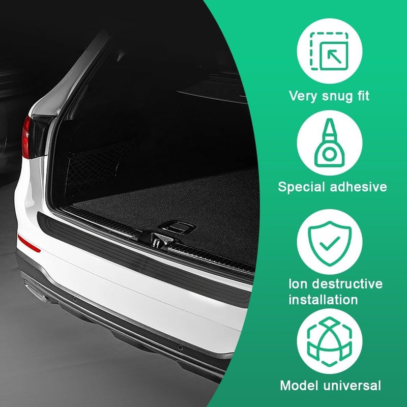 STHIRA®Car Rear Bumper Protector, 35.43×2.75" Car Trunk Protective Strip Peel-and-Stick Rear Bumper Guard, Anti-Scratch Trunk Door Protector Rear Cargo Area Guard Strip for Cars, SUVs & Vans Spec upgraded improved quality - Image 3