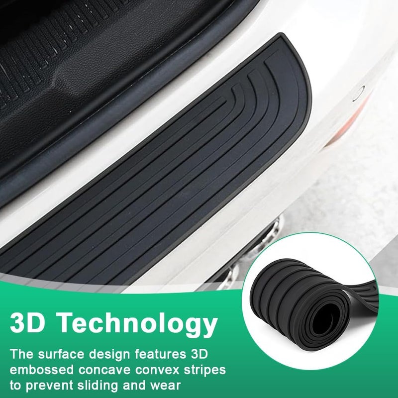 STHIRA®Car Rear Bumper Protector, 35.43×2.75" Car Trunk Protective Strip Peel-and-Stick Rear Bumper Guard, Anti-Scratch Trunk Door Protector Rear Cargo Area Guard Strip for Cars, SUVs & Vans Spec upgraded improved quality - Image 4
