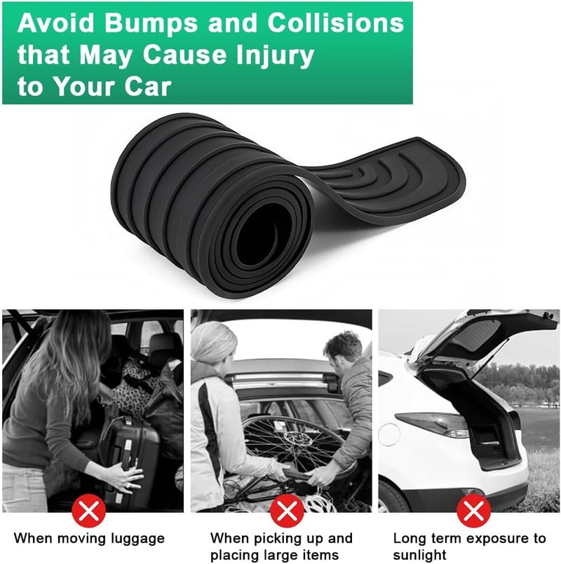 STHIRA®Car Rear Bumper Protector, 35.43×2.75" Car Trunk Protective Strip Peel-and-Stick Rear Bumper Guard, Anti-Scratch Trunk Door Protector Rear Cargo Area Guard Strip for Cars, SUVs & Vans Spec upgraded improved quality - Image 5