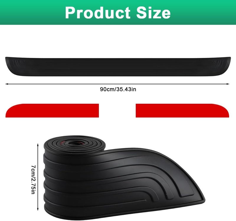STHIRA®Car Rear Bumper Protector, 35.43×2.75" Car Trunk Protective Strip Peel-and-Stick Rear Bumper Guard, Anti-Scratch Trunk Door Protector Rear Cargo Area Guard Strip for Cars, SUVs & Vans Spec upgraded improved quality - Image 2