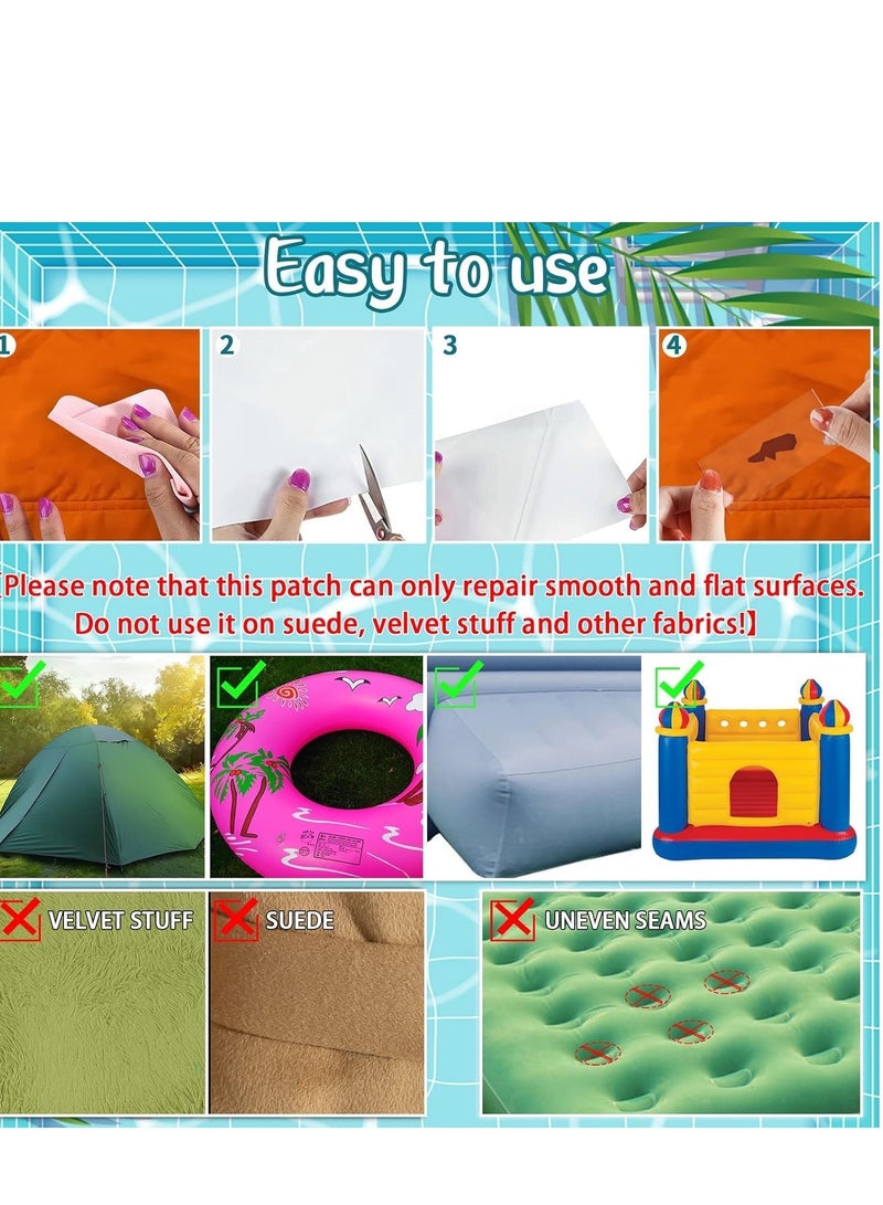 general Gardern TPU Pool Patch Repair Kit,Self-Adhesive Inflatable Repair Tape,Inflatable Patch Repair Kit Waterproof, Repair Supply for Swimming Ring Inflatable Tent Canvas Canopy Tubes Air Bed-15CM*1M - Image 3