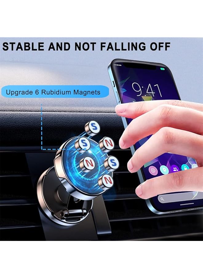 KASTWAVE Magnetic Phone Holder For Car, Strong Magnetic Phone Holder For Car Dashboard Hands Free Folding Car Mount Holder Accessories For Magsafe For Iphone 14 Pro Plus 12/13 All Phones Tablets - Image 3