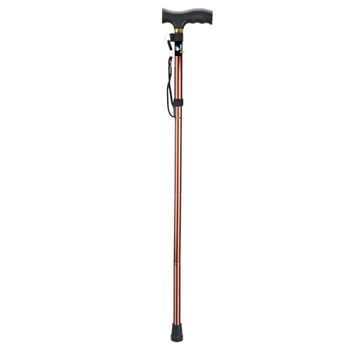 Dr. TORSO Foldable Walking Stick for Men & Women | Portable Lightweight Stick | Adjustable Height | Anti-Slip Rubber Base | All Aluminum Body | Strong and Light Weight | Ideal for Seniors (Copper) - Image 3