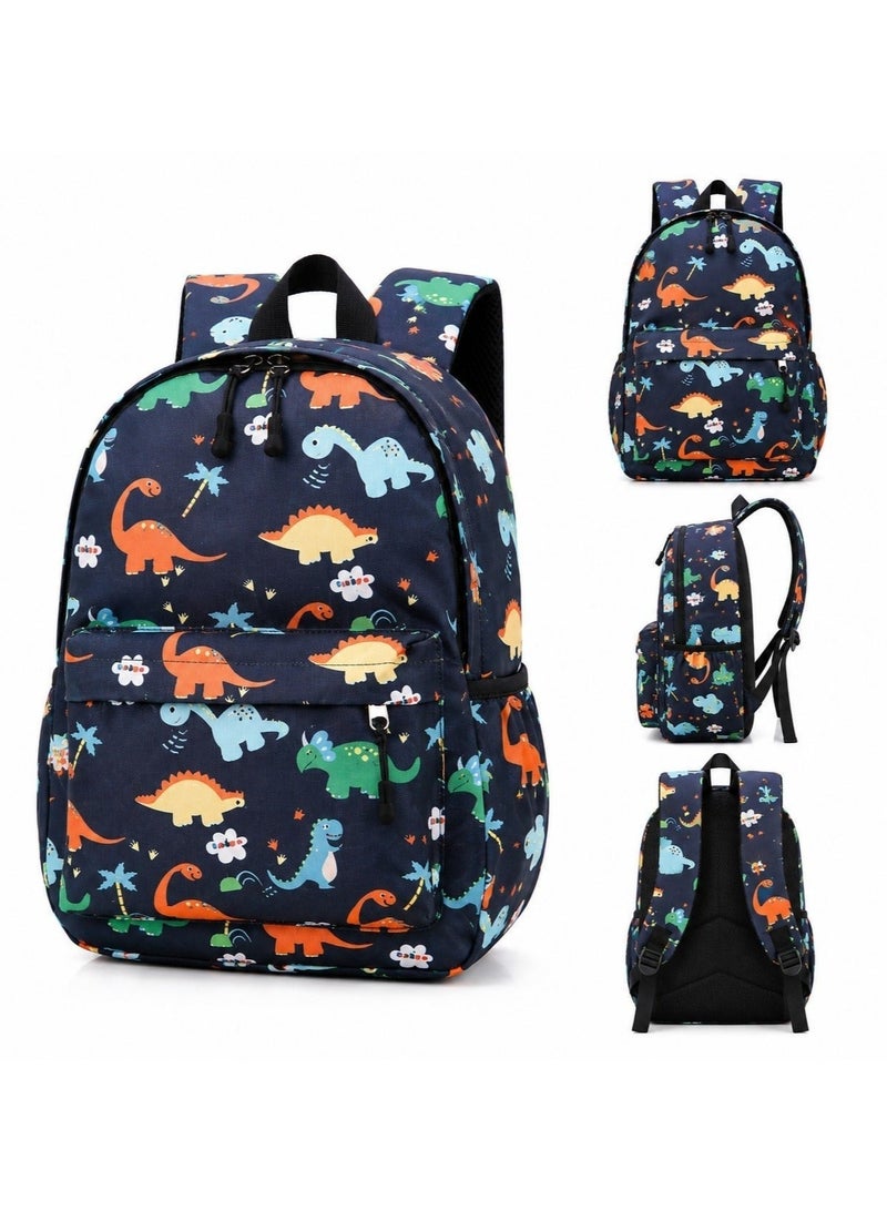 Dinosaur Backpack for Kids Boys Girls, Lightweight Waterproof School Bag for Preschool Kindergarten, Cute Cartoon Dinosaur Bookbag with Zipper Compartment, Unisex Backpack for School & Daily Use - Image 1