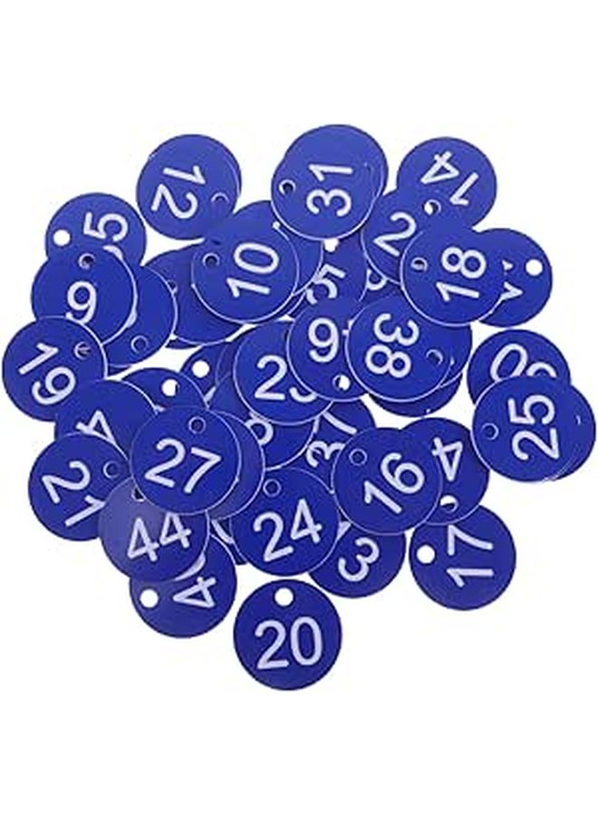 50 Pieces Plastic Key Tags 1 50 Numbered Discs For Cabinet Coding Key Box And Travel Bag Identification - Image 1