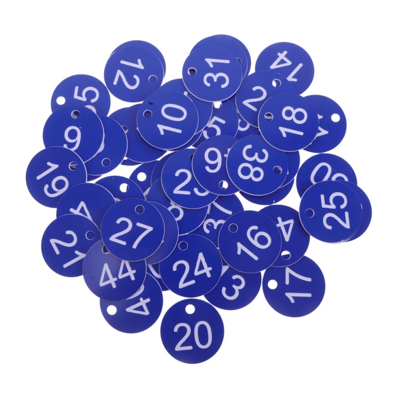 50 Pieces Plastic Key Tags 1 50 Numbered Discs For Cabinet Coding Key Box And Travel Bag Identification - Image 2