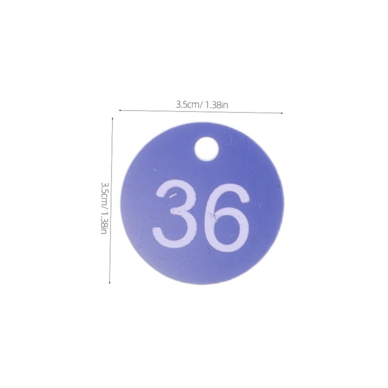 50 Pieces Plastic Key Tags 1 50 Numbered Discs For Cabinet Coding Key Box And Travel Bag Identification - Image 3