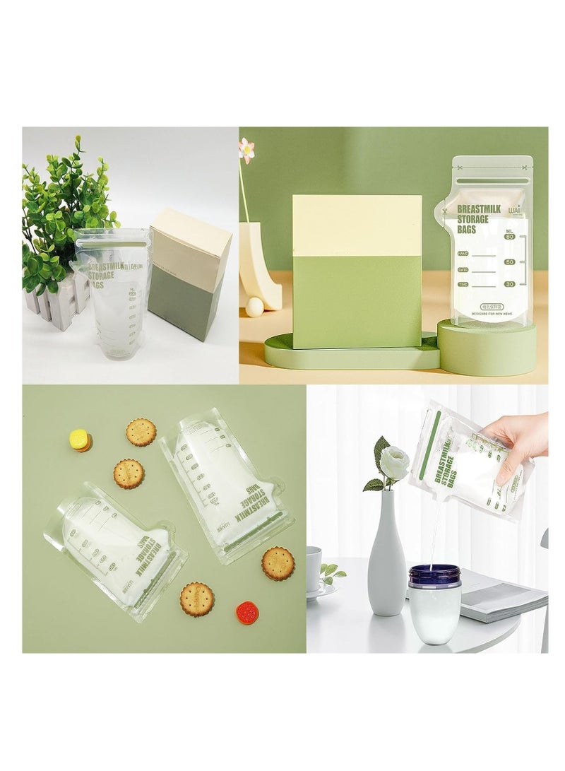 SOLARAE 30 Pcs Breast Milk Storage Bags Zipper Seal Self Standing Milk Storage Bag Breast Milk Bags Breast Milk Storage Bags Breastmilk Containers Secure Double Space Saving for Fridge or Freezer Use - Image 4