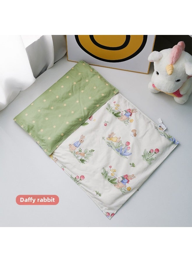 # غطاء مرتبة للأطفال من القطن الخالص، غطاء مرتبة من القطن الكرتوني، غطاء لحاف ناعم من القطن، غطاء بسحاب - اللون: أرنب دافي [غطاء لحاف من الدرجة الأولى مكون من 60 قطعة] - المواصفات: 135 × 60 سم - Image 1