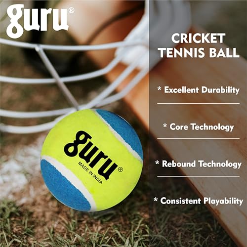 Guru Tennis Cricket Ball, Heavy Weight Cricket Tennis Balls, Cricket Ball (Multicolor, Pack of 6) - Image 3