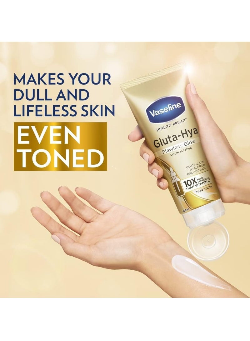 Vaseline Gluta-Hya Flawless Glow, 200Ml + Gluta-Hya Dewy Radiance, 200Ml Lotion - Image 4