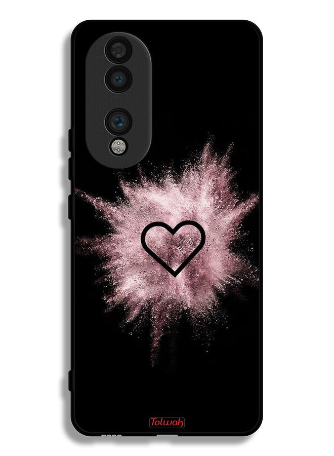 Tolwak Honor 70 Protective Case Cover Heart On Glitters - Image 2