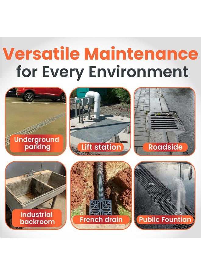 Brodi SewerFlo-Clear Sand, Silt and Mud from Catch Basins, Floor Drains. Penetrates settled caked-on sediment, makes particles buoyant so they can be washed out (1 Galon, 1, Count) - Image 5