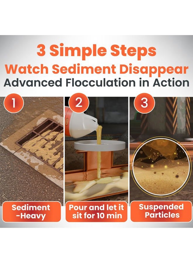 Brodi SewerFlo-Clear Sand, Silt and Mud from Catch Basins, Floor Drains. Penetrates settled caked-on sediment, makes particles buoyant so they can be washed out (1 Galon, 1, Count) - Image 3