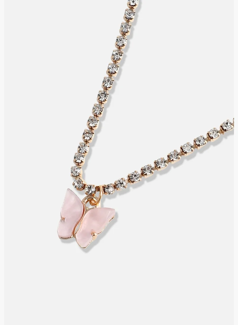 SOHI Gold Plated Designer Stone Casual Wear Necklace For Women