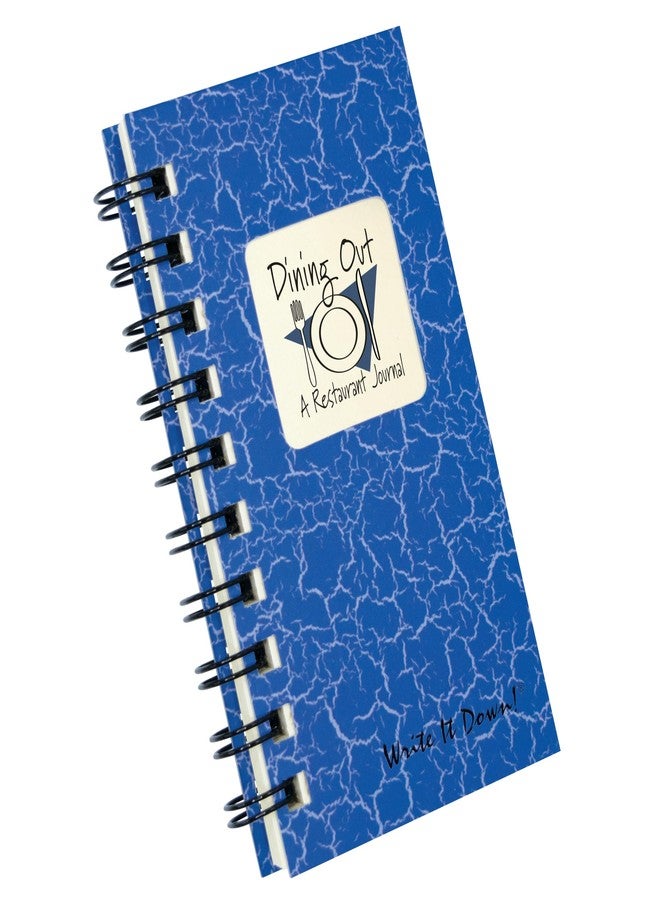Write it Down series by Journals Unlimited, Guided Journal, Dining Out, A Restaurant Journal, Mini-Size 3”x5.5”, Blue Hard Cover, Made in USA - Image 3