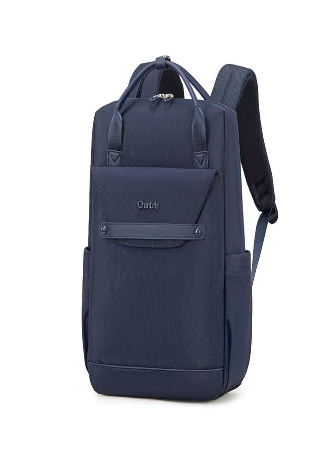 Chantria Casual Backpack for Women Stylish 13L Small Backpack fit 14 inch Laptop Compact Daypack Polyester Multi-pockets for Office Casual and Shopping,Blue - Image 1